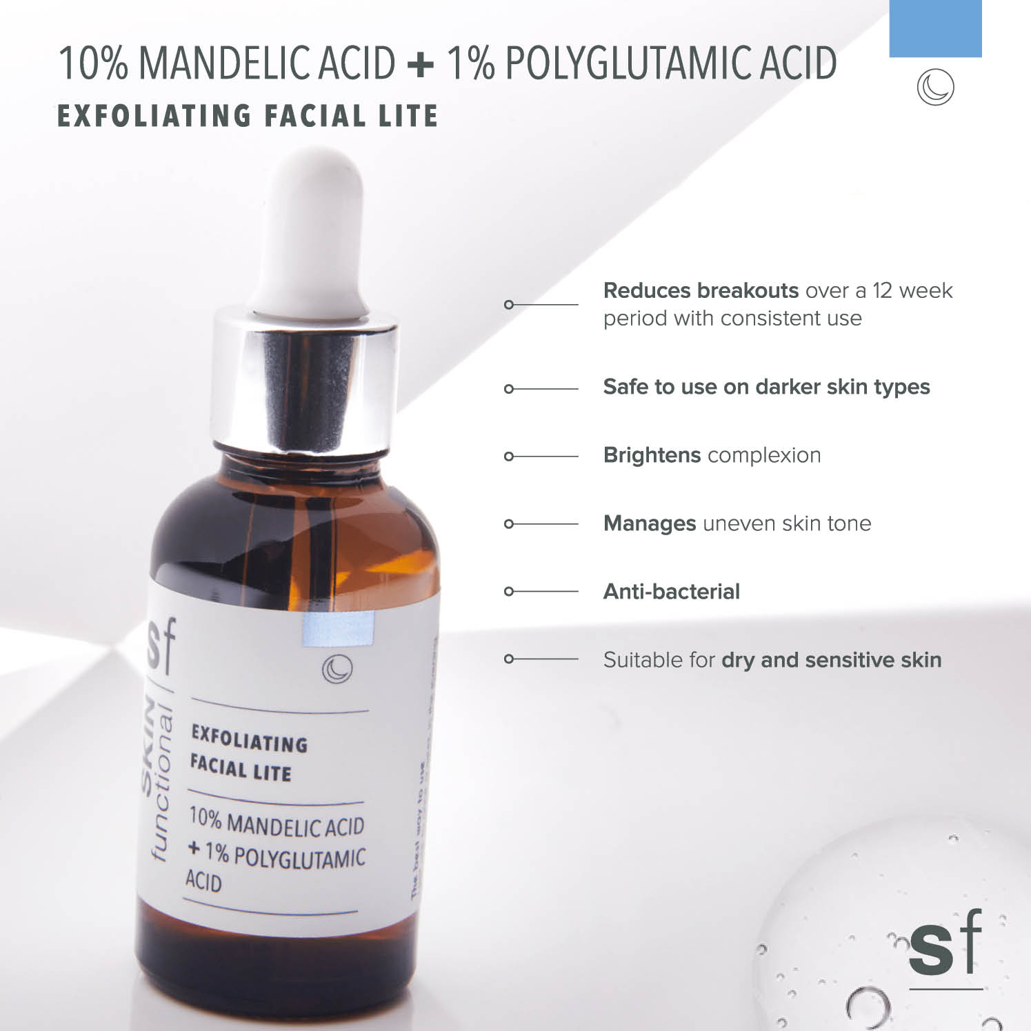 10% Mandelic Acid + 1% Polyglutamic Acid Exfoliating Serum