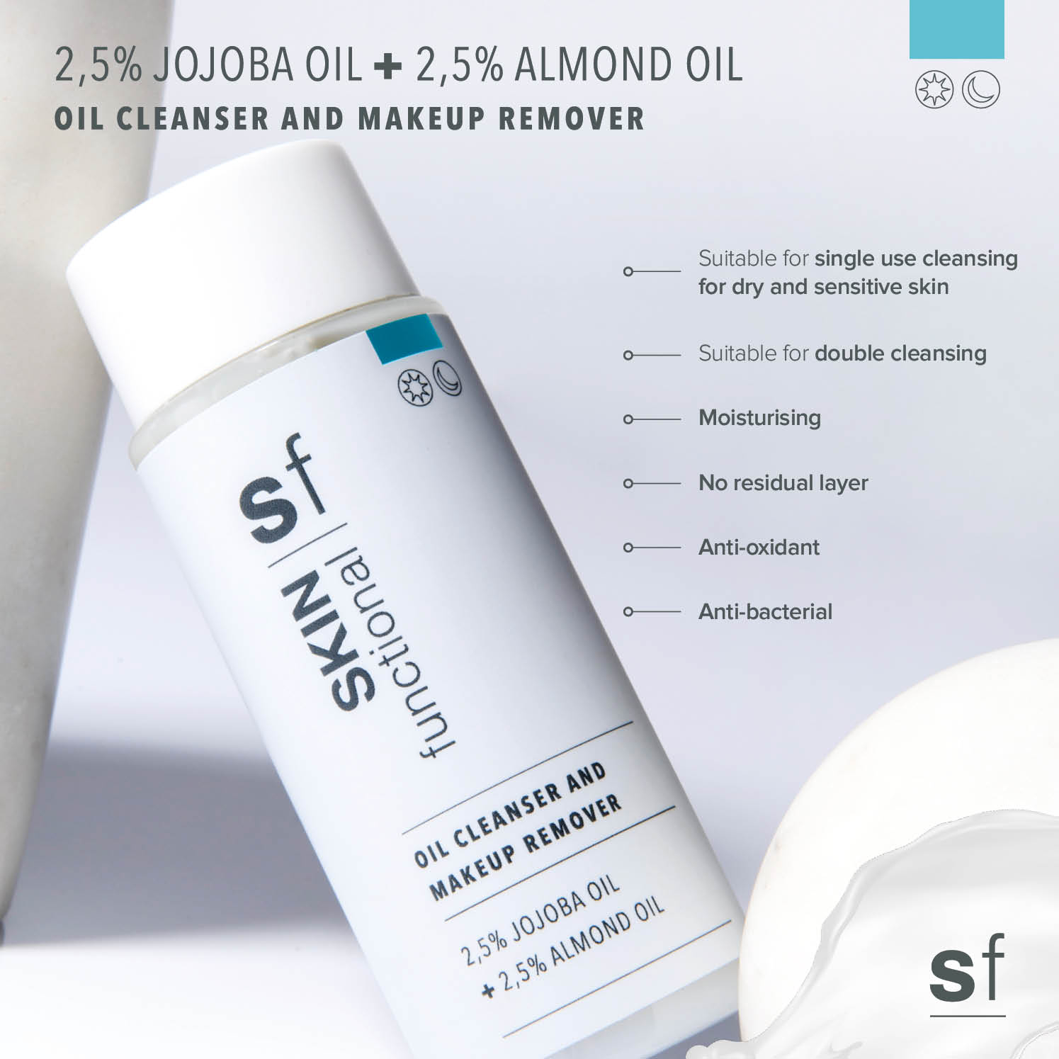 2,5% Jojoba Oil + 2,5% Almond Oil Cleanser