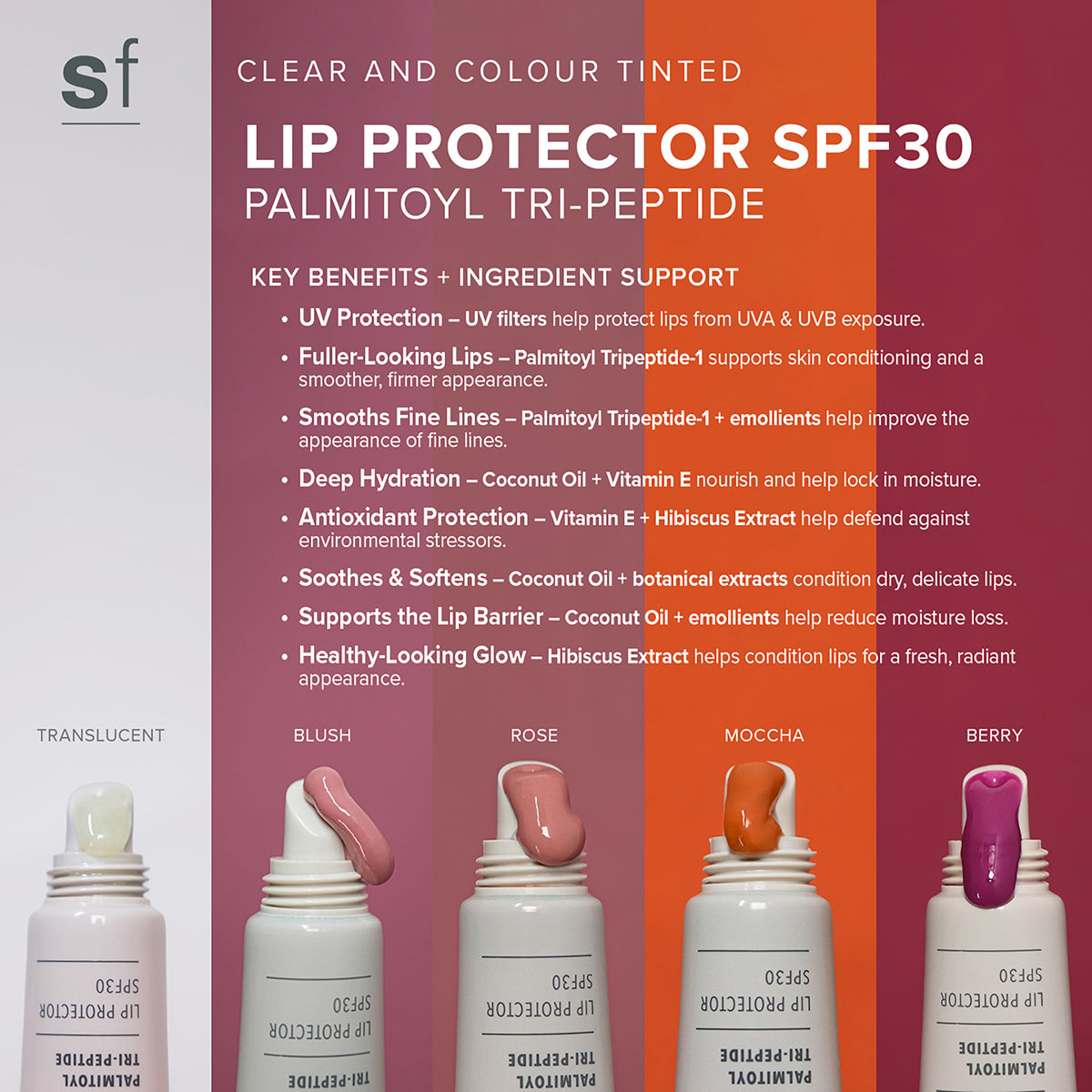 Lip Protector SPF30 Palmitoyl Tri-Peptide - BLUSH
