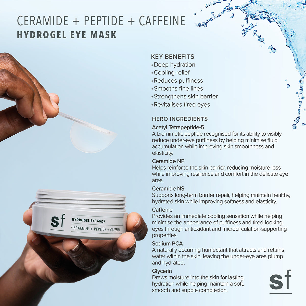 Ceramides + Peptides + Caffeine - Hydrogel Eye Mask