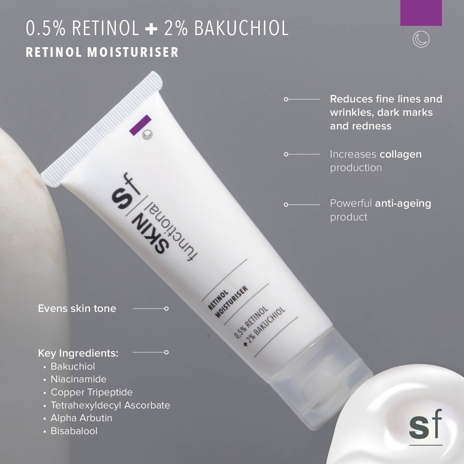 0,5% Retinol + 2% Bakuchiol Moisturiser